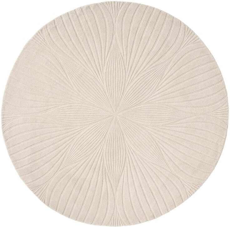 Tapis Rond Folia Pierre 38301 | Taille: Ø 200 cm