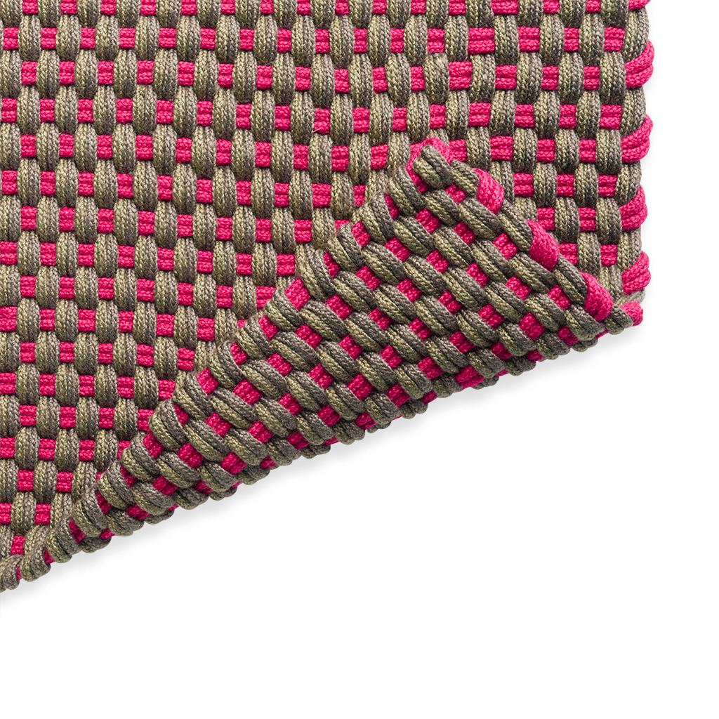 Tapis d’extérieur Dentelle Tricolore Thym/Gris/Rose