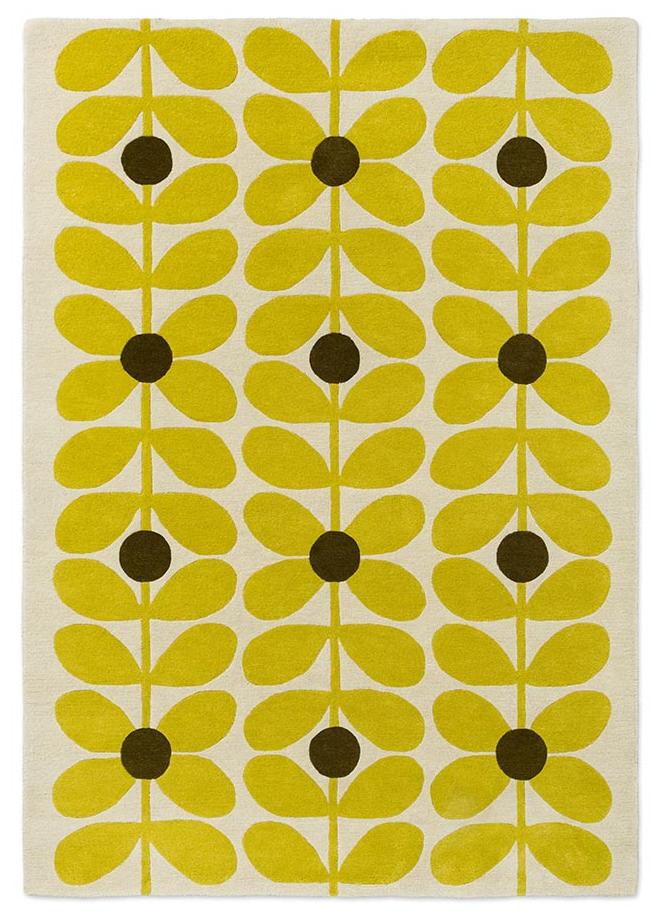 Sixties Stem Yellow Tapis | Taille: 250 × 350 cm