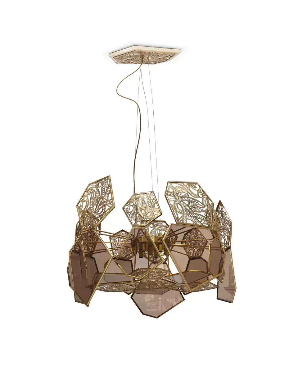Lustre en verre bronze Hypnotique