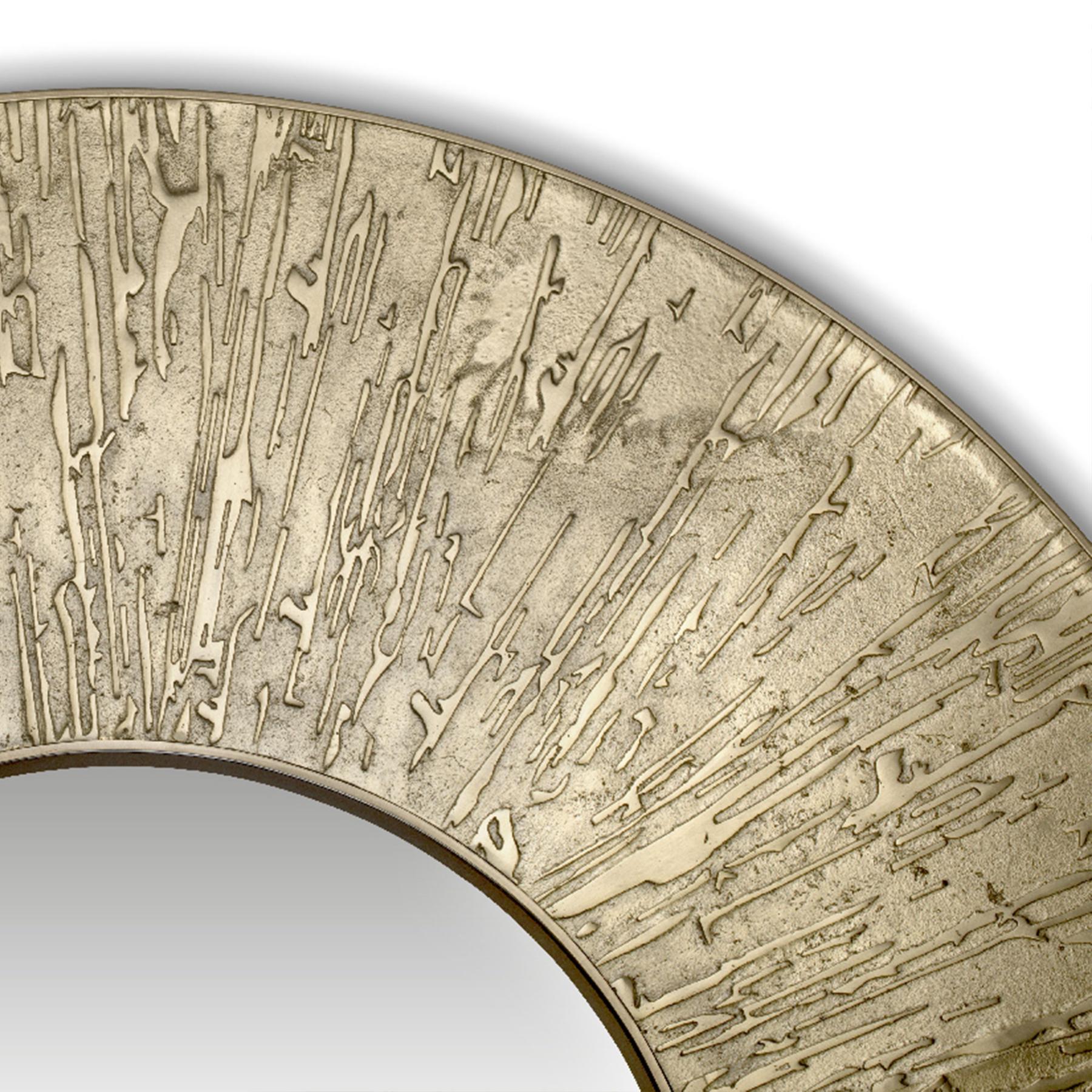 Miroir d'Accent Rond en Laiton