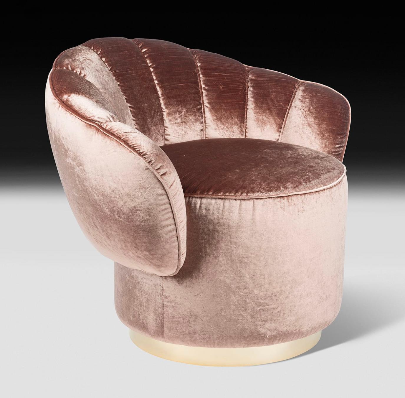 Fauteuil Kidman rose poudré