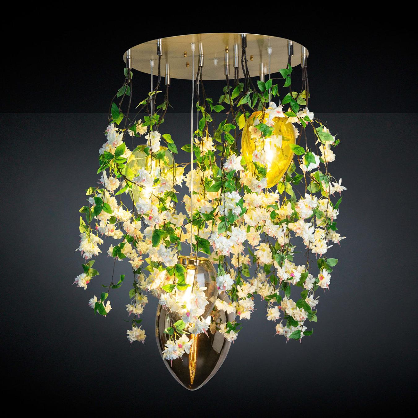 Lustre en cascade Crystal Egg