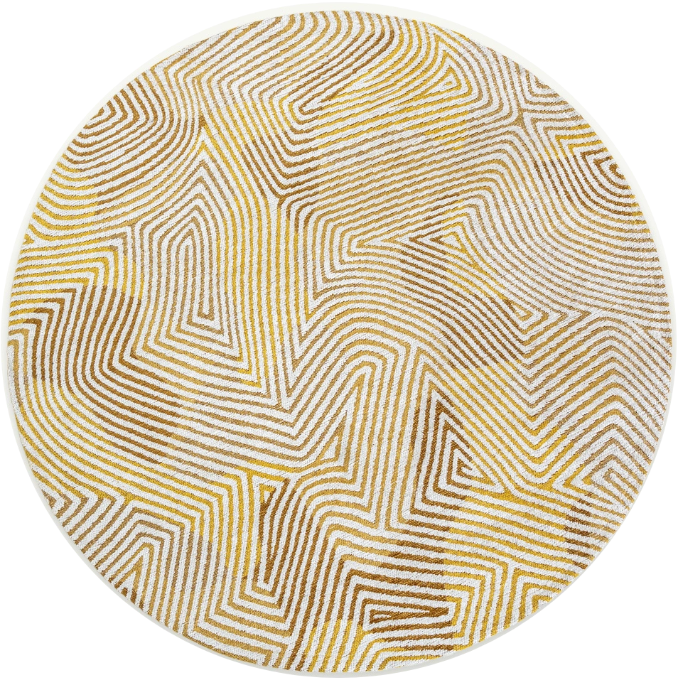 Tapis Yellow Hippy 9799 Round