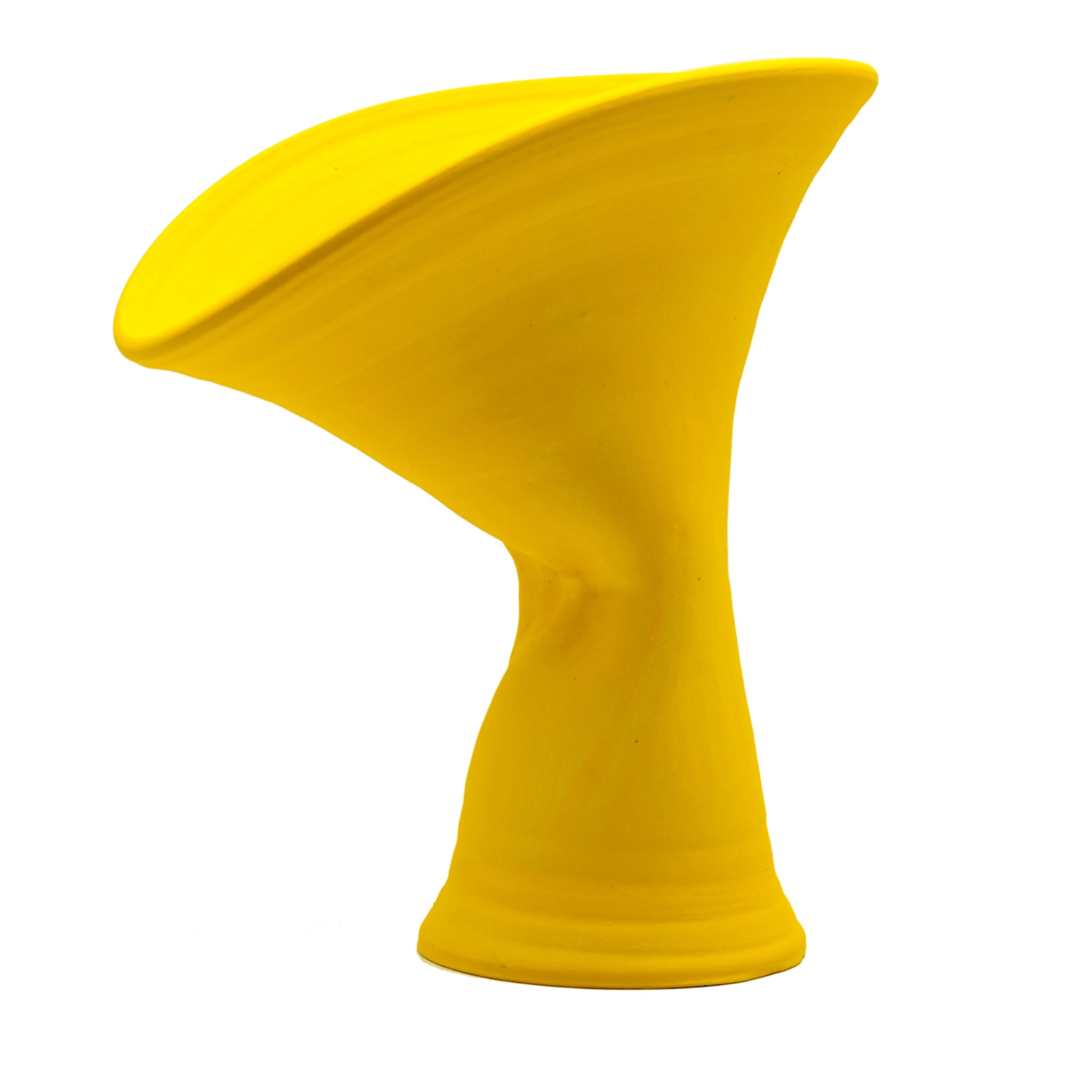 Vase Jaune Sculpteur à la Main