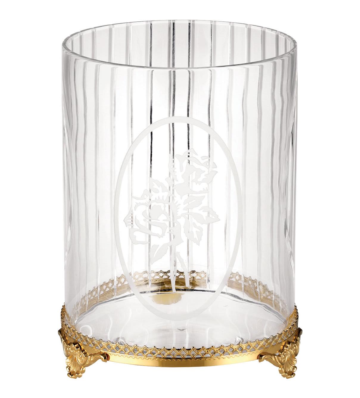 Corbeille en Cristal Dorée à l'Or 24 Carats