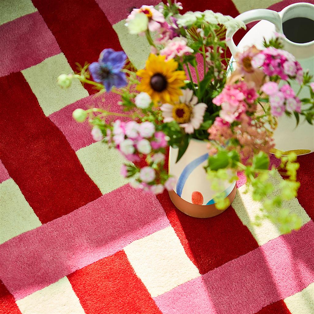 Tapis Vannerie Corail/Rose