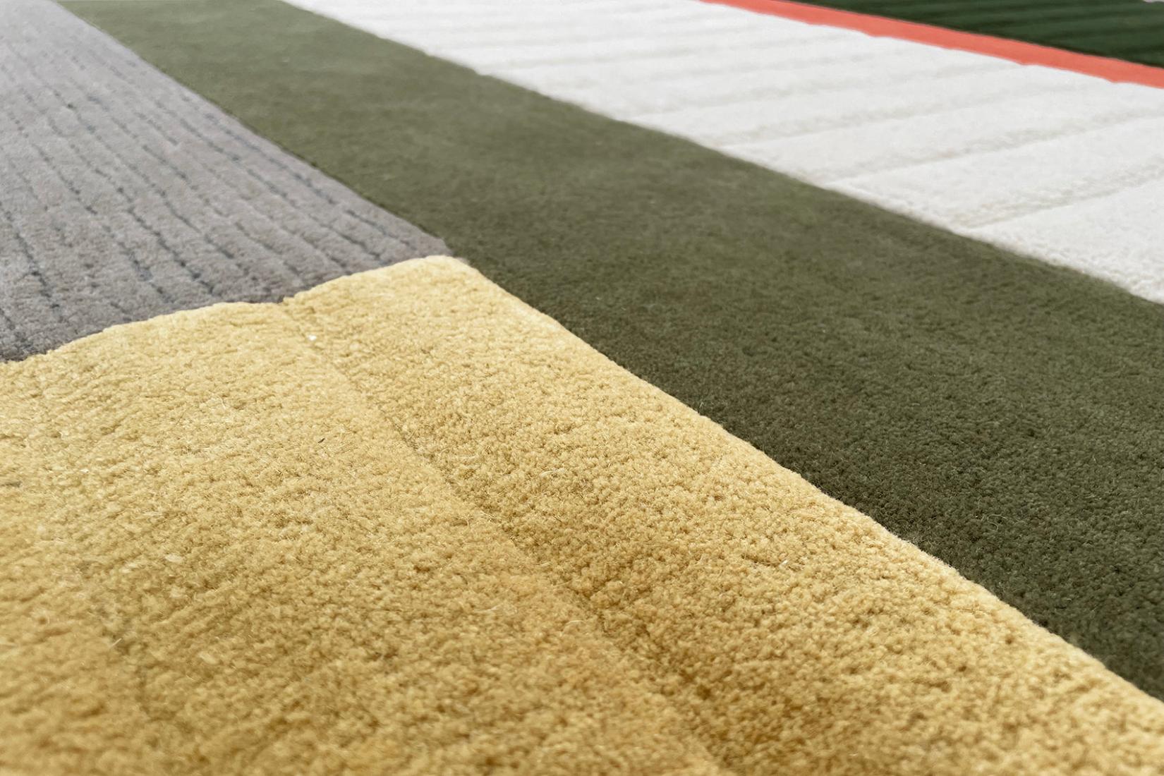 Tapis Cairn brique fait main | Taille: 200 x 300 cm