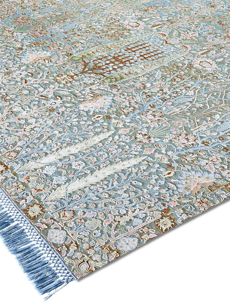 Tapis de luxe Jardin de Pins Bleu