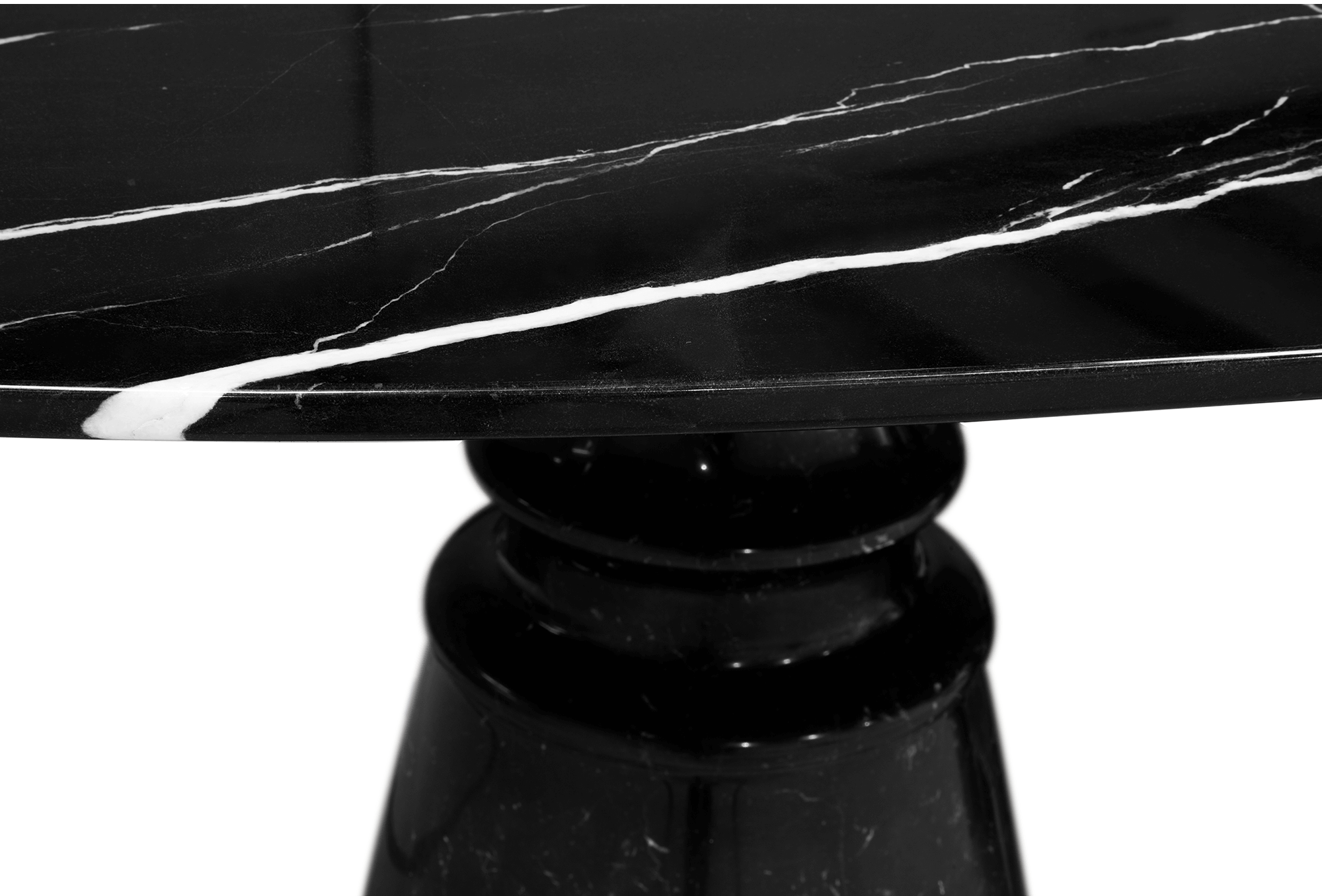 Grande Table Ovale Nero Marquina Obsidienne