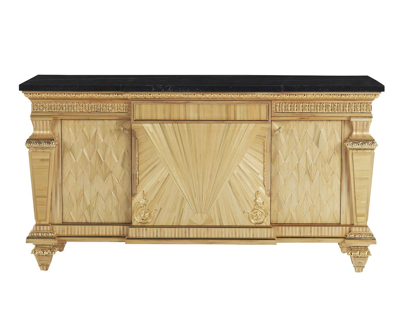 Buffet avec plateau en marbre