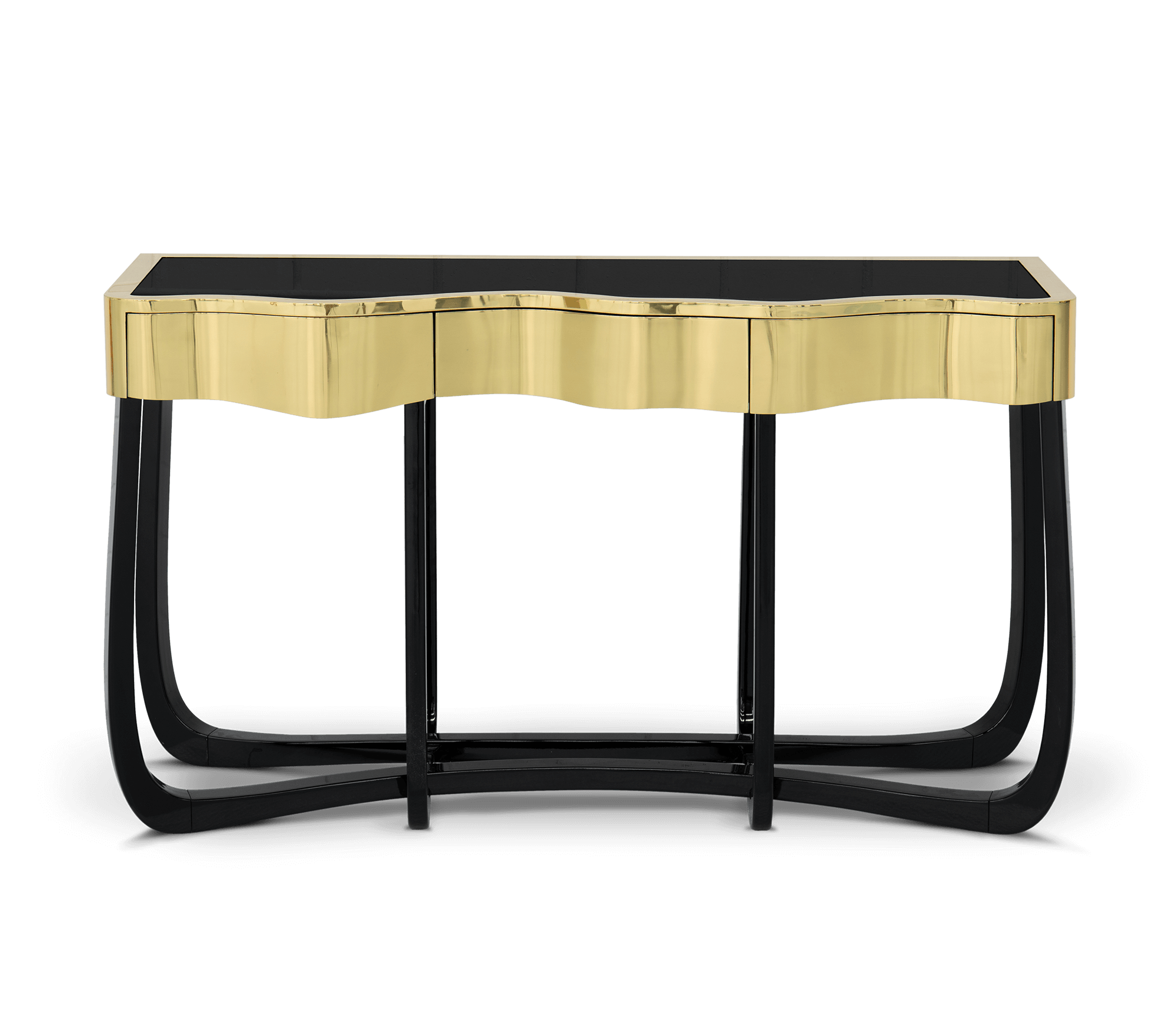 Console Sinuous Dorée