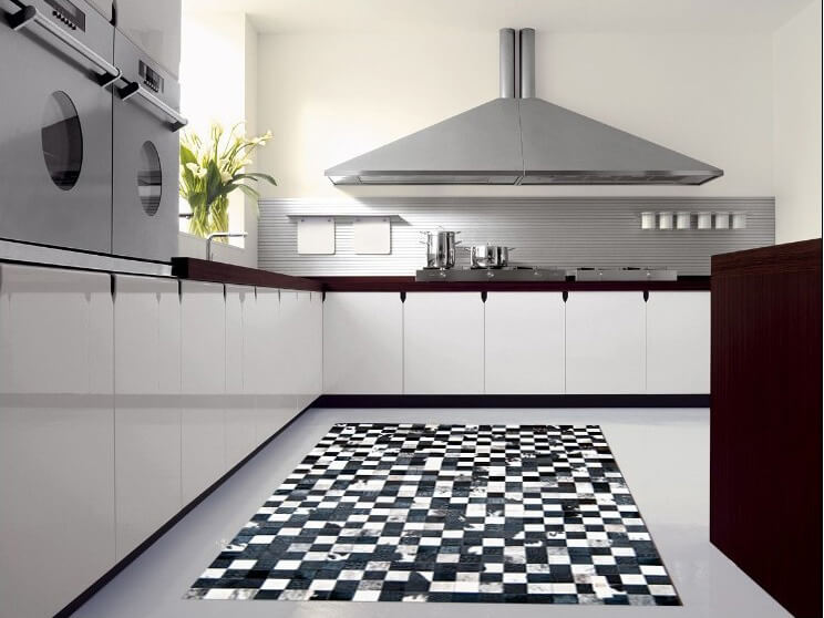 Tapis Mosaïque Noir & Blanc