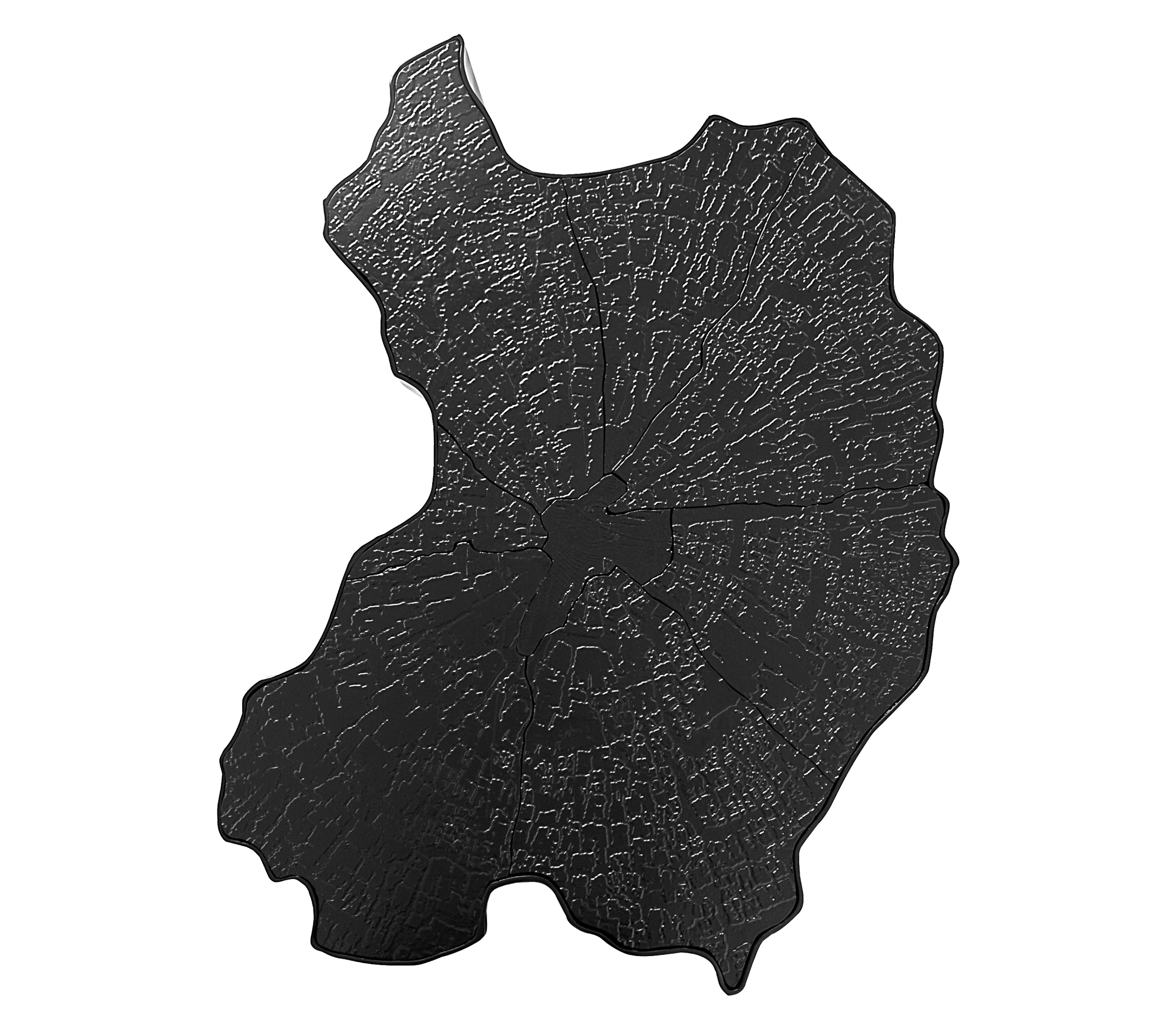 Table Basse Eden Noire | Dimensions: L 123 x P 102 x H 30 cm