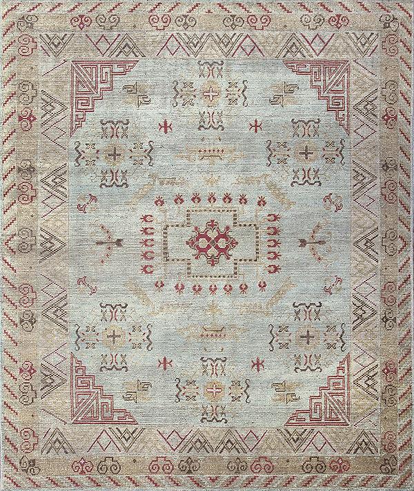 Tapis en Laine Khotan Noué à la Main
