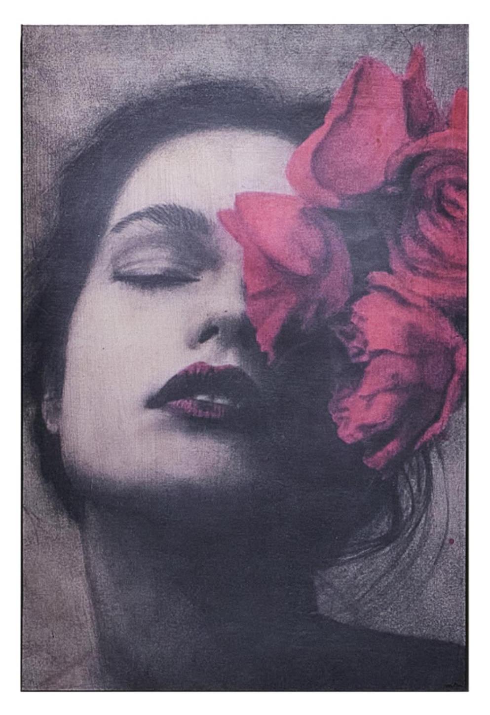 Peinture Murale Rose Rouge