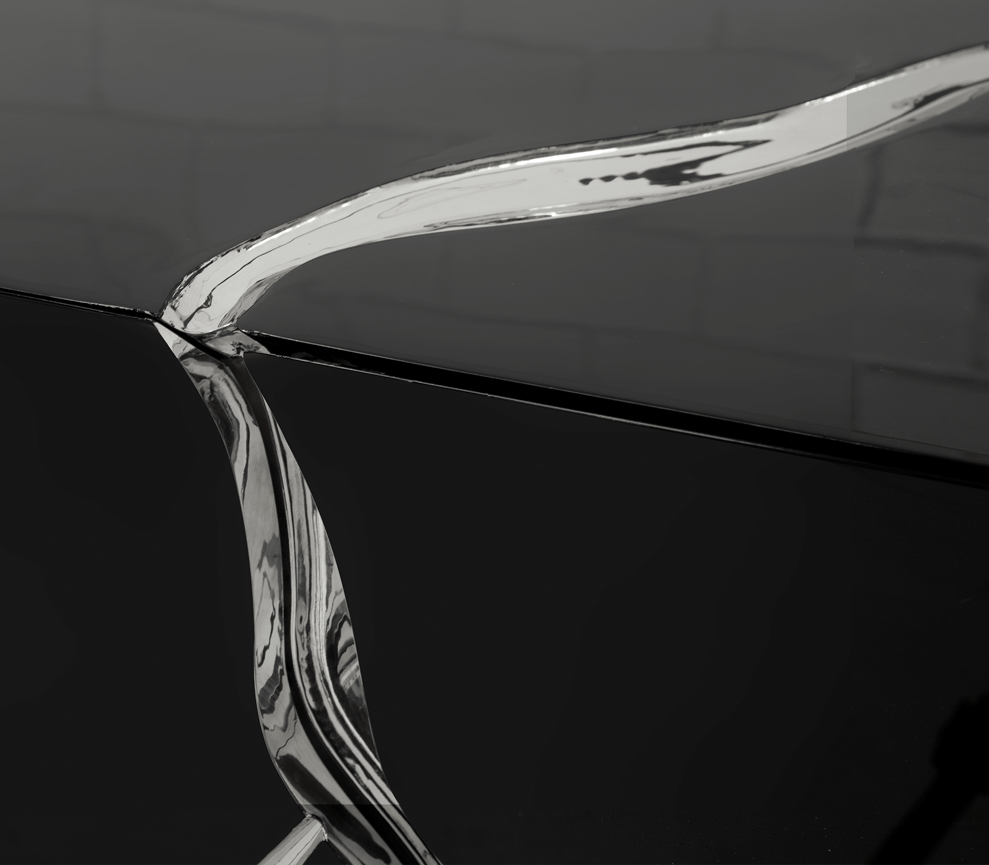 Buffet Argent & Noir Fissure
