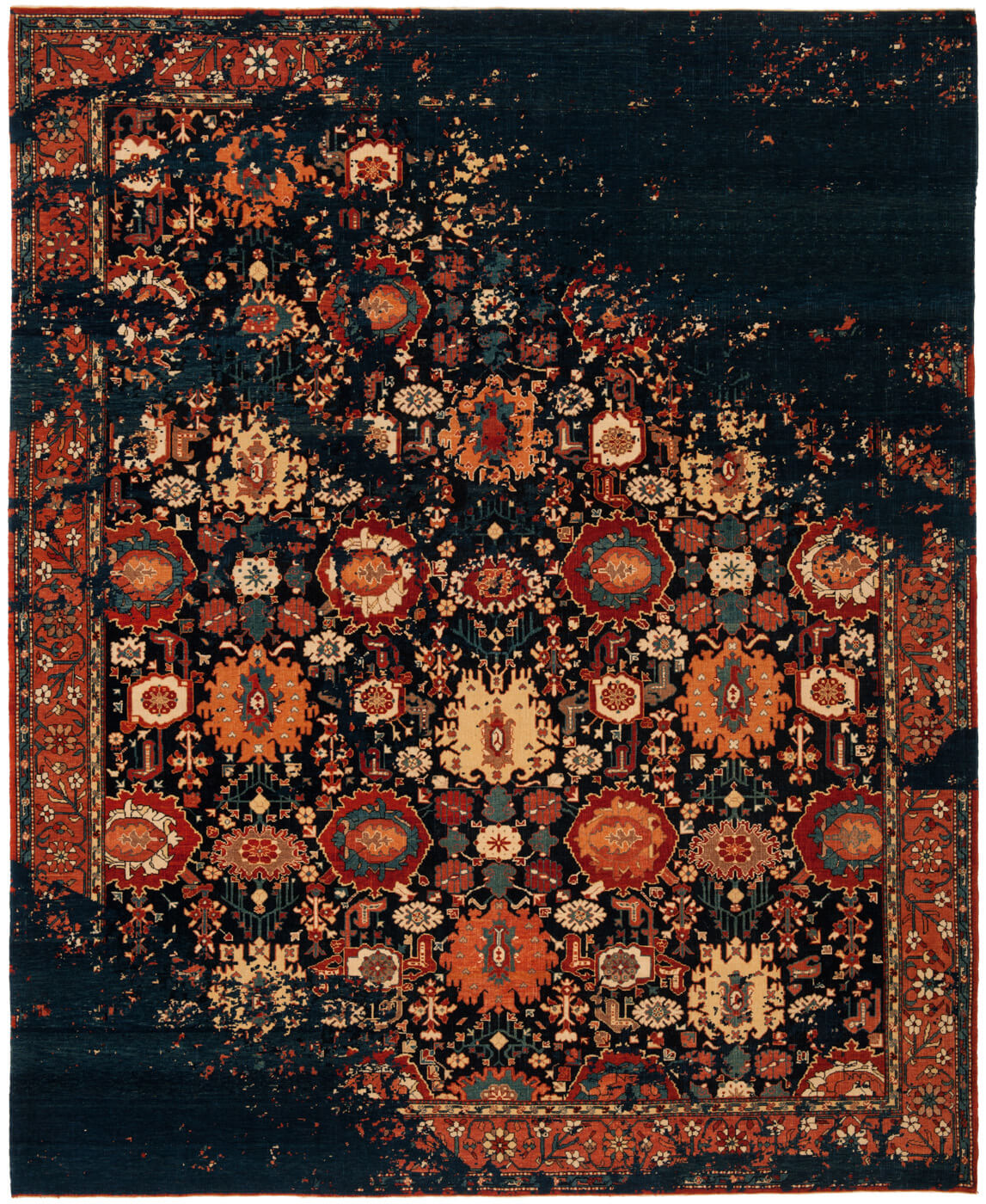 Tapis Bidjar Paddington Raved Bleu Foncé Laine
