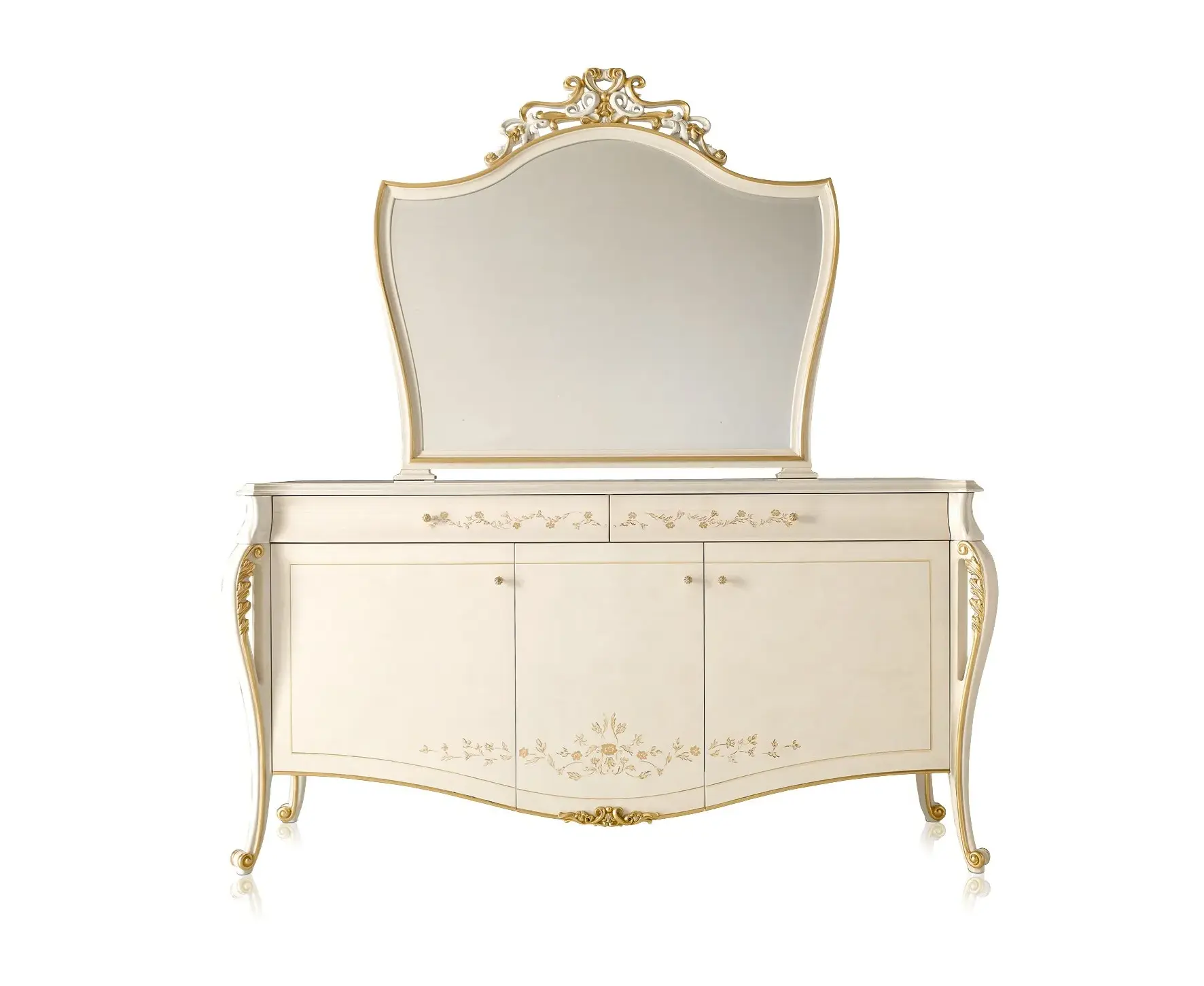 Buffet Italien Ivoire | Configuration: Avec miroir