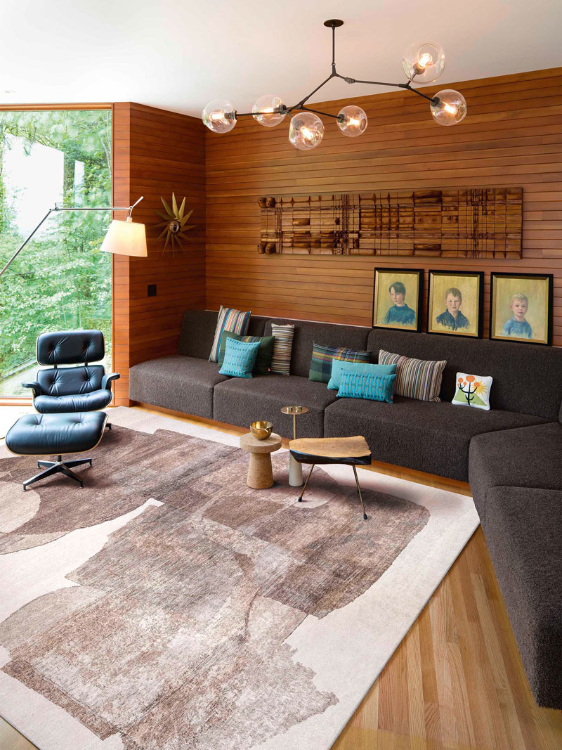 Tapis noué main de luxe Sable Argenté