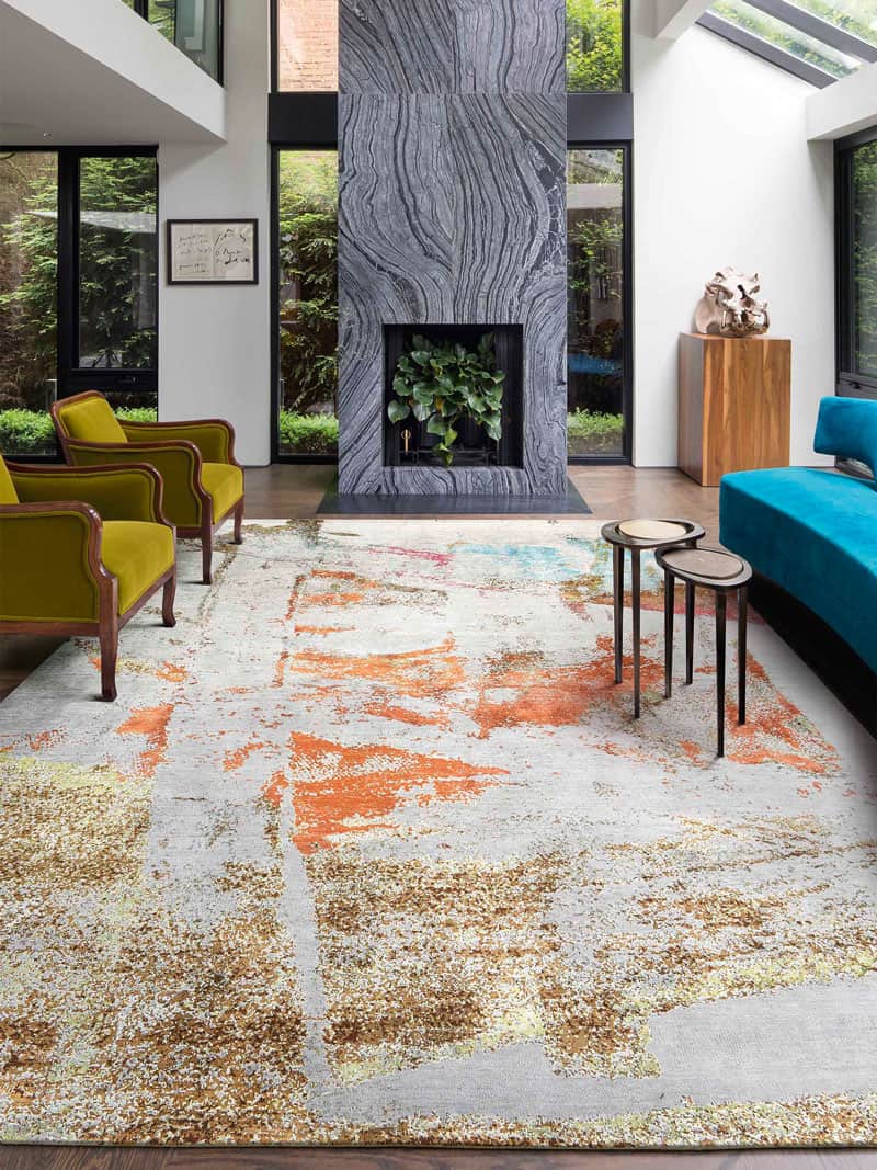 Tapis Arizona No. 02 Original sur Gris Clair