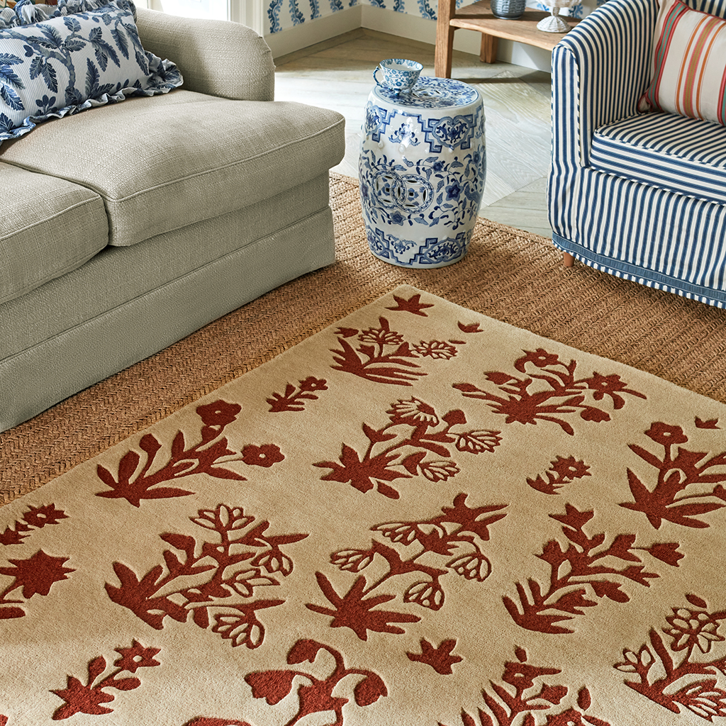 Tapis Woodland Glade Lin / Marron Rouille 146801
