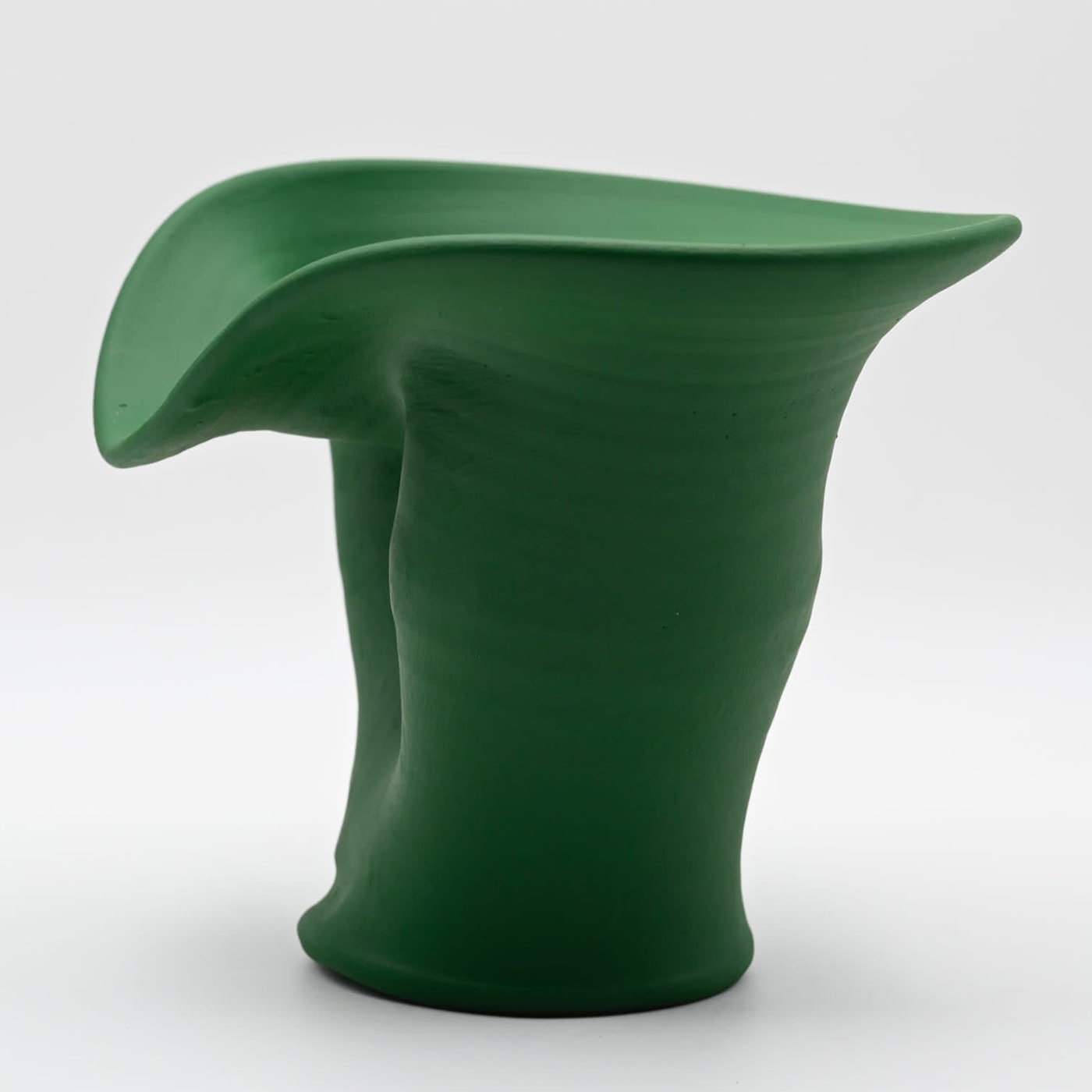 Vase Vert Sculpteur à la Main