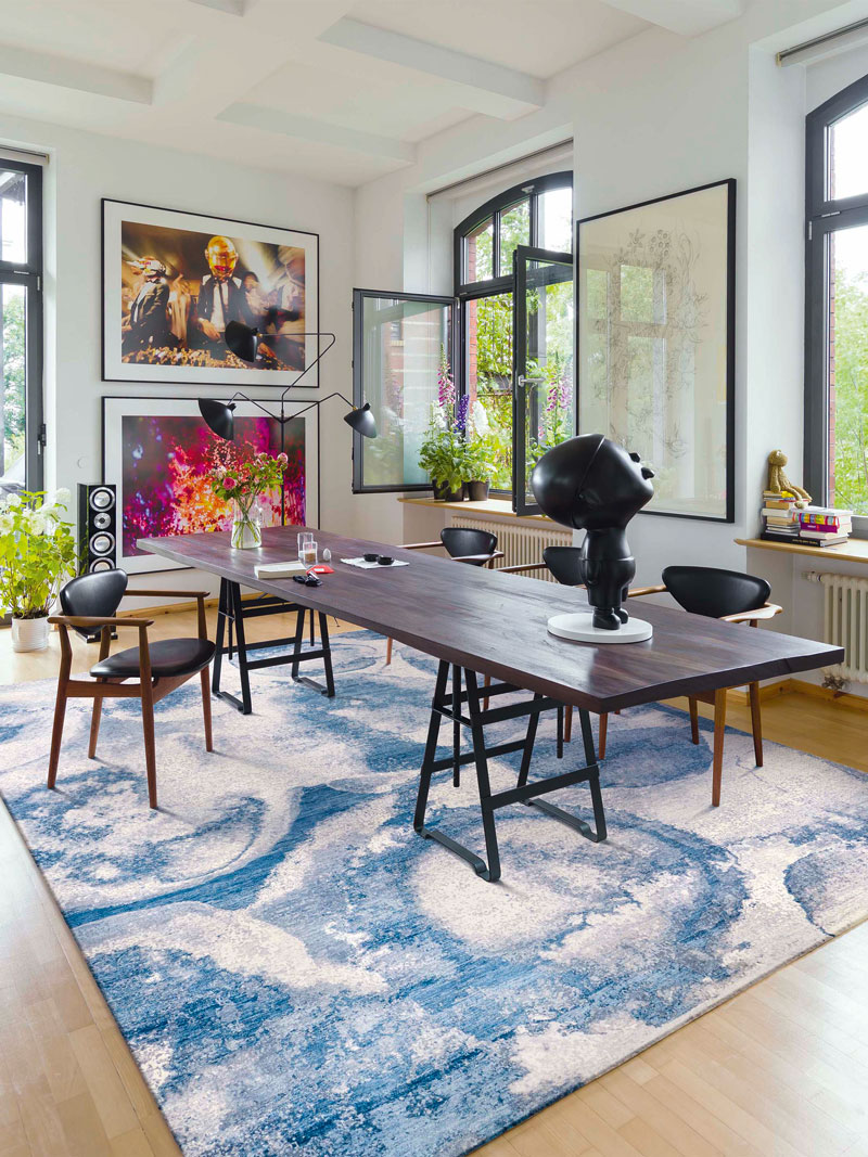 Tapis fait main de luxe Splash Galileo | Taille: 183 x 274 cm