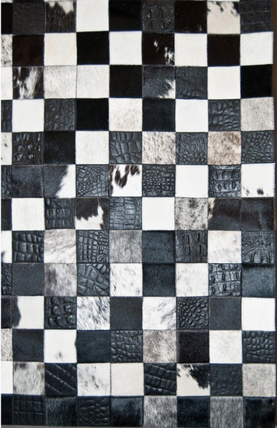 Tapis Mosaïque Noir & Blanc