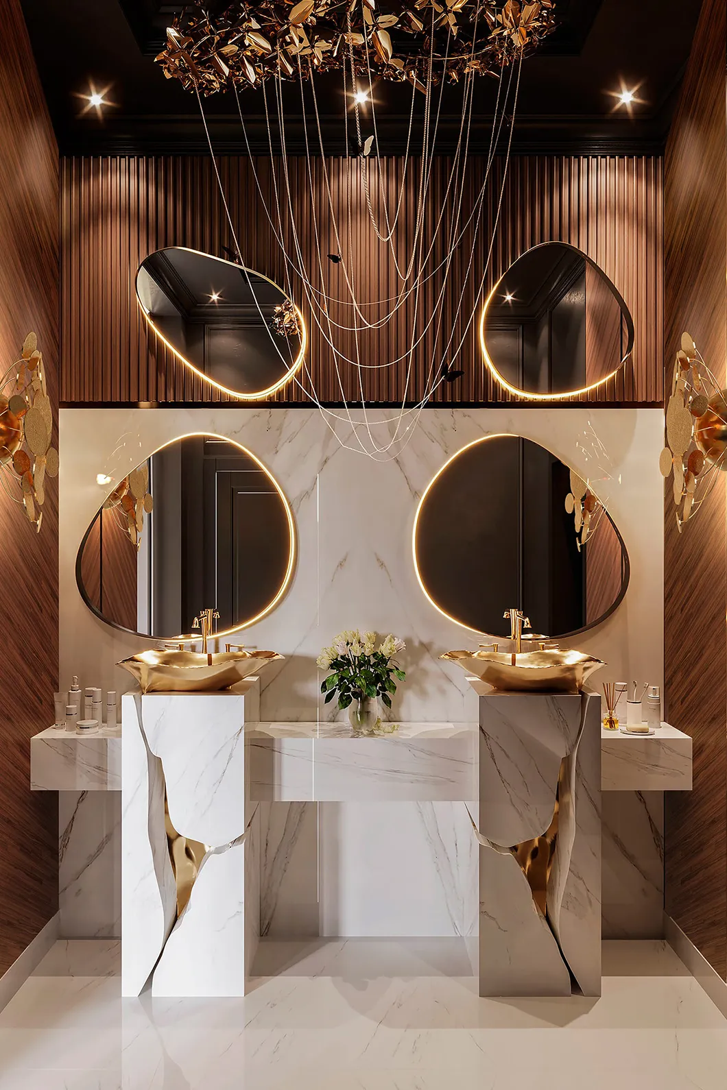 Lavabo Sur Colonne Crystal Flow