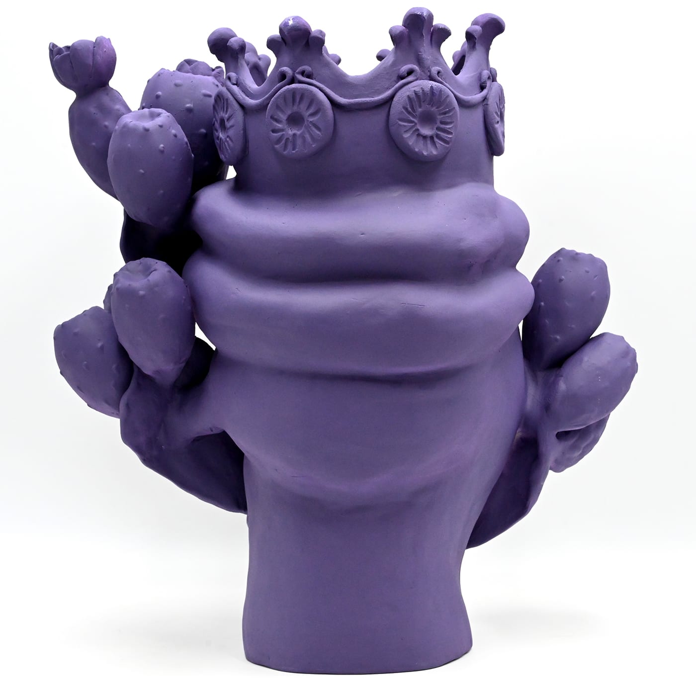 Sculpture Tête De Maure Violette