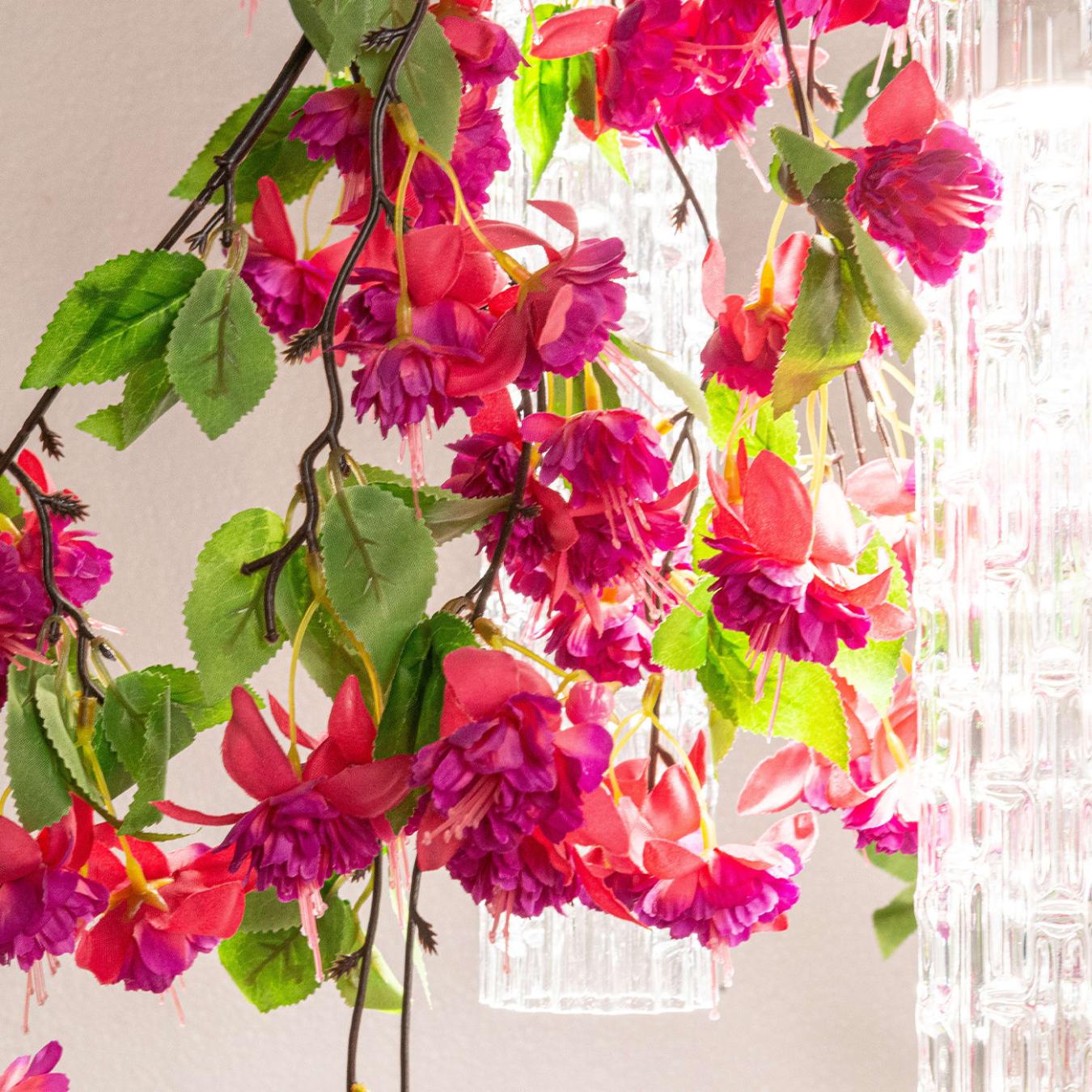 Petit lustre rose en cascade Pink Cascade