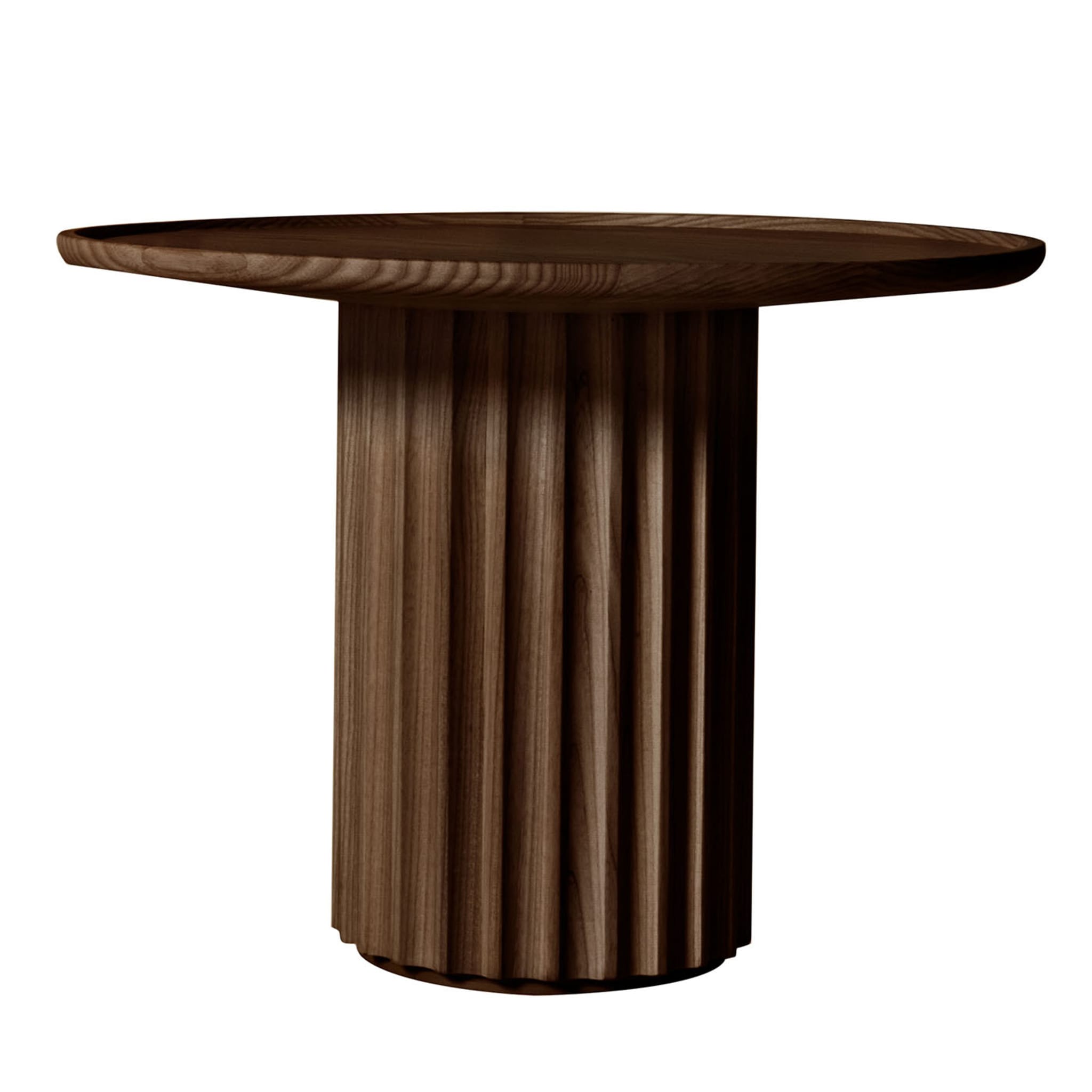 Table Basse Capitello en Frêne Marron | Dimensions: Ø 40 cm