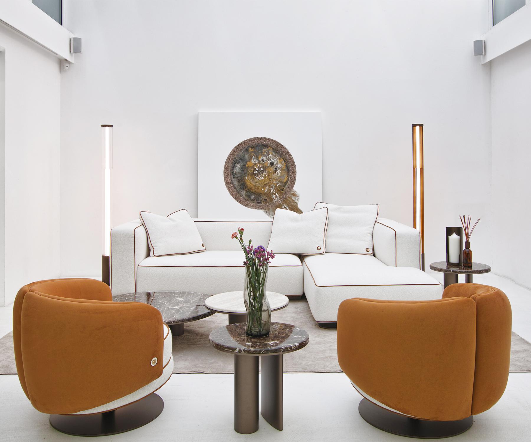 Fauteuil pivotant bicolore Bon Ton