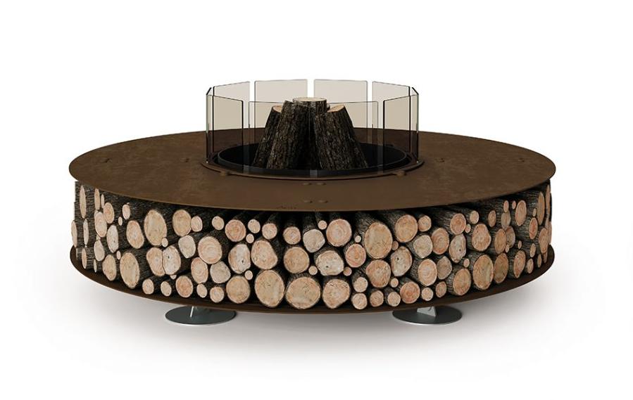 Brasero Zero Acier | Finition: Marron vintage | Dimensions: Ø 300 cm
