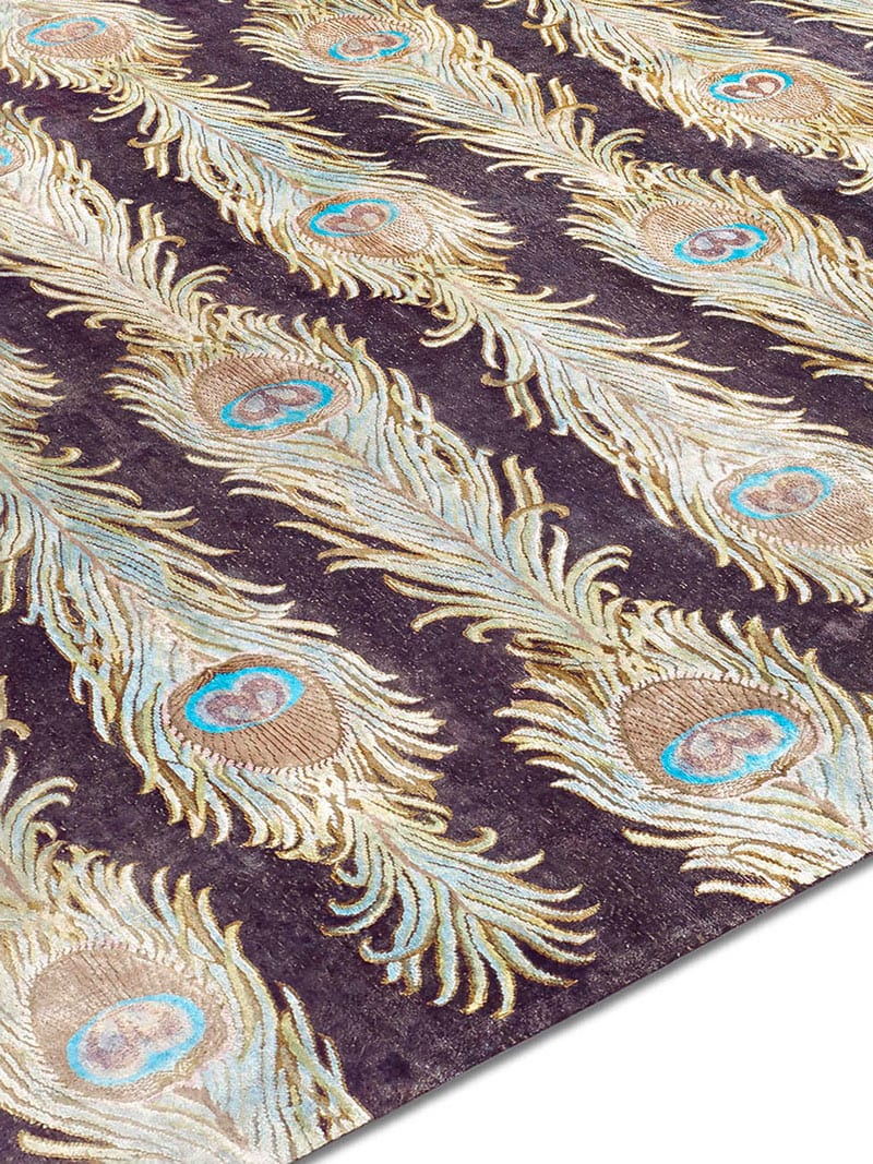 Tapis de luxe fait main Plumes Lane