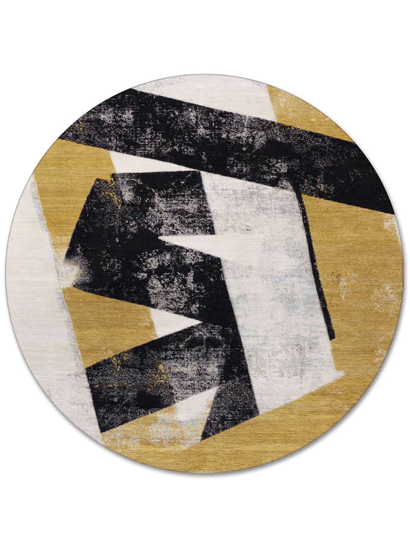 Tapis rond tissé main Original