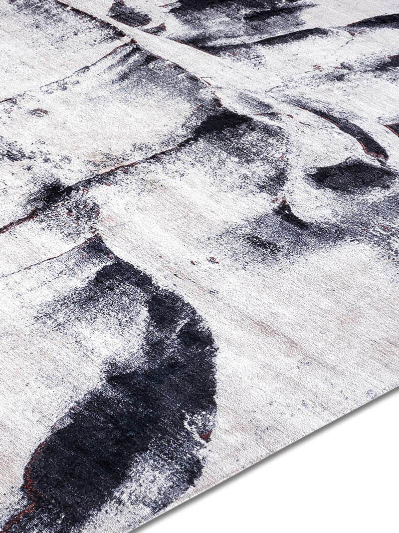 Tapis Noir No. 02 Original sur Blanc