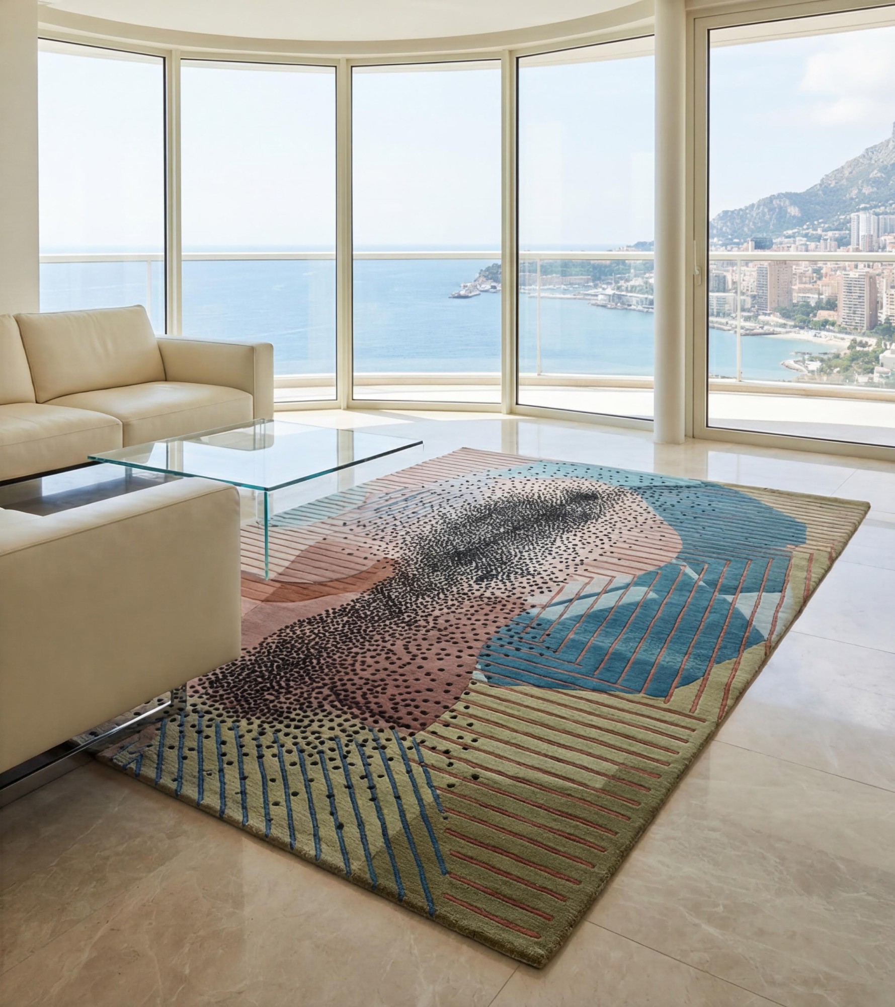 Tapis fait main Textured Figure