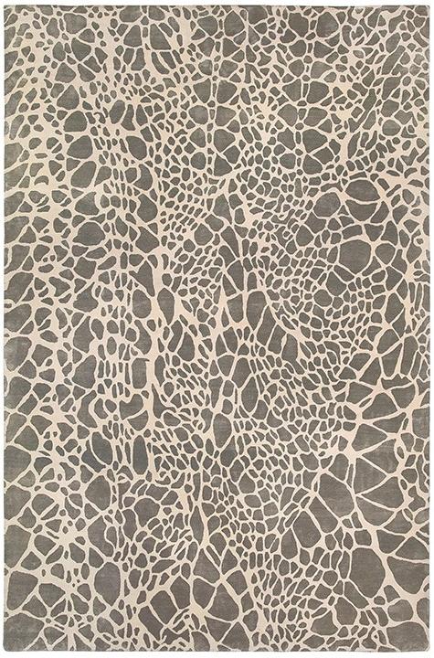 Tapis Diamant Beige / Gris Noué à la Main