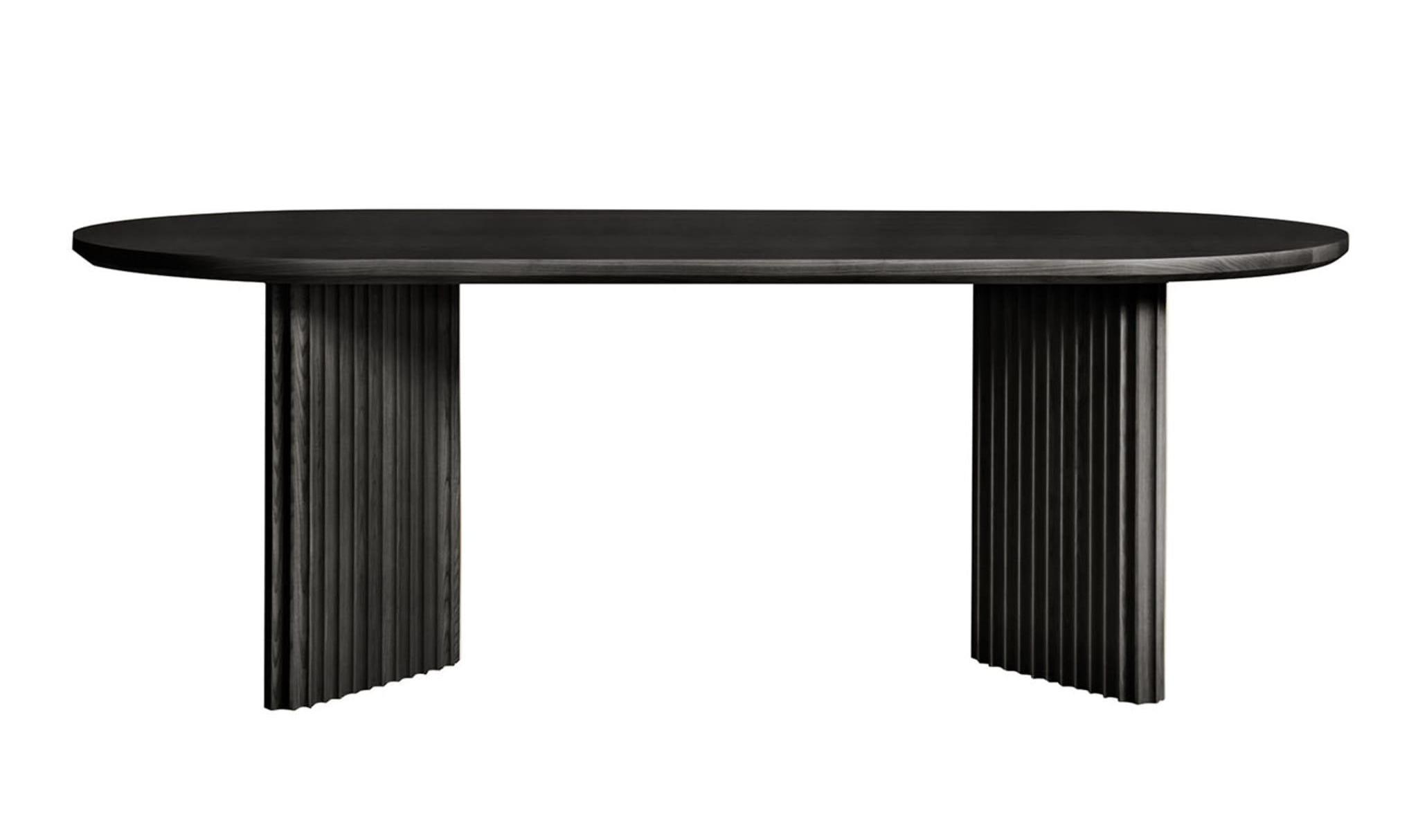 Table Basalto en Frêne Noir