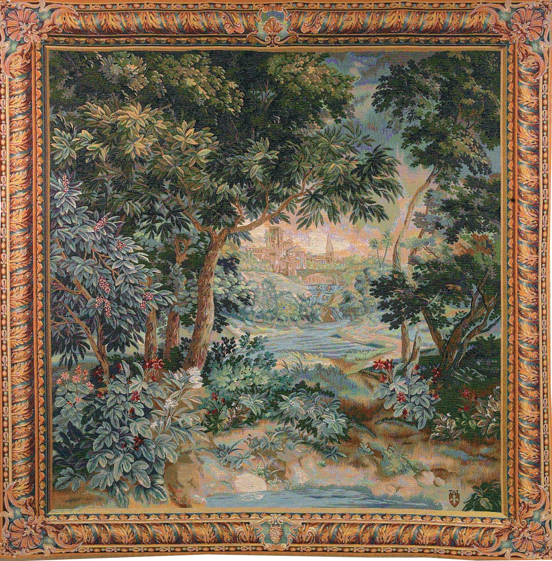 Tapisserie Cascade de Verdure (Carrée)