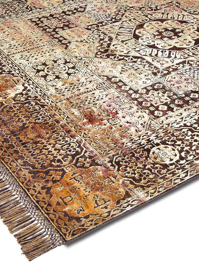 Tapis tissé main Fraise Dorée