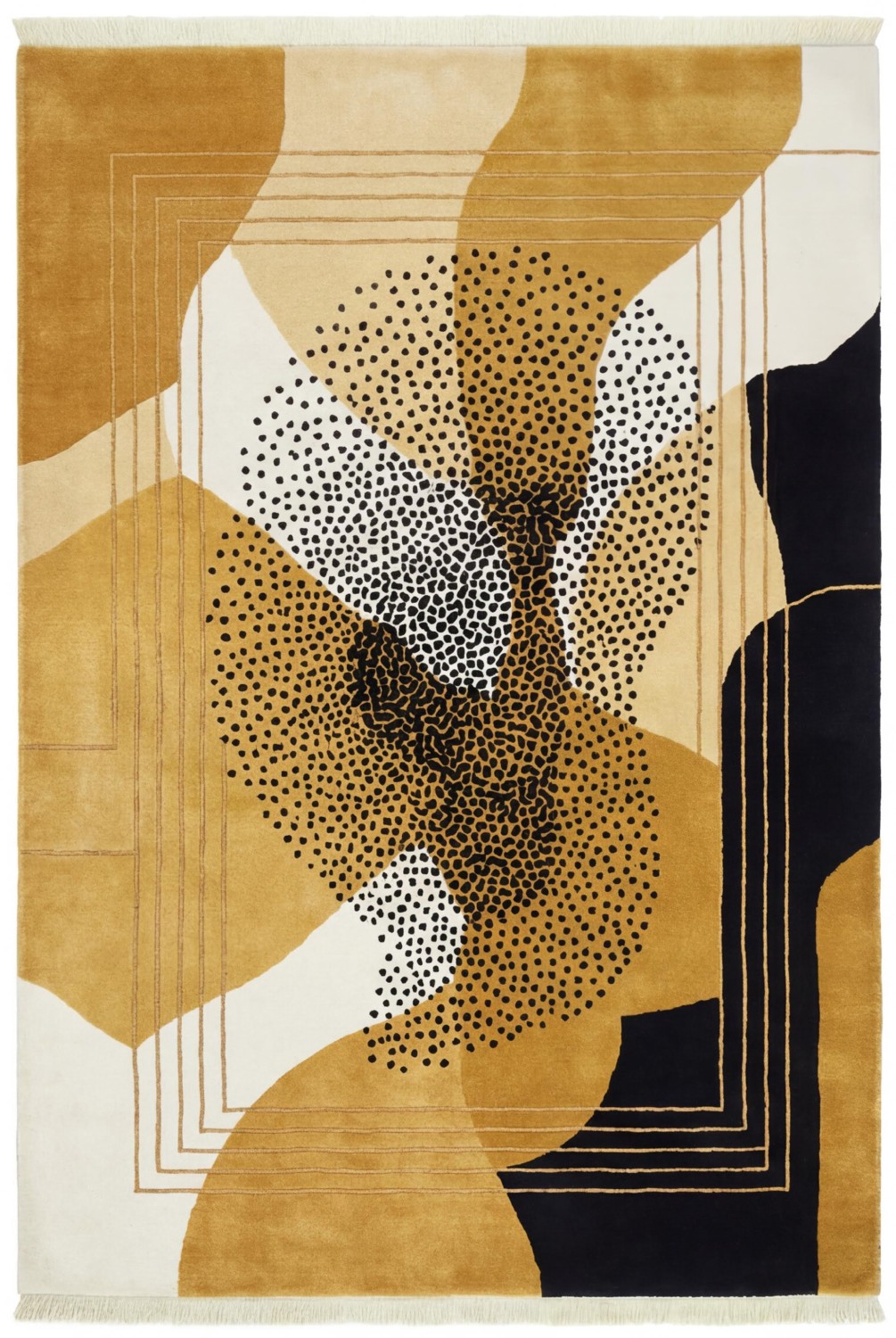 Tapis de luxe Abstract Figure Gold