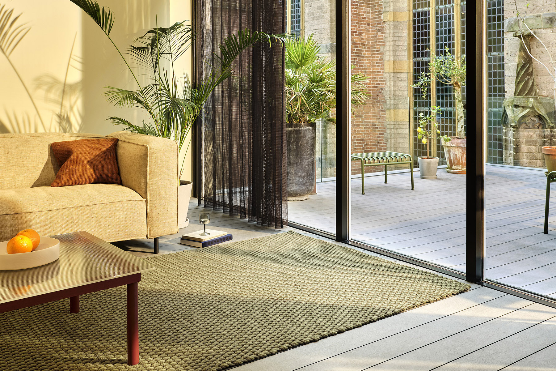 Tapis d’extérieur Lace Thym / Pin | Taille: 250 x 350 cm