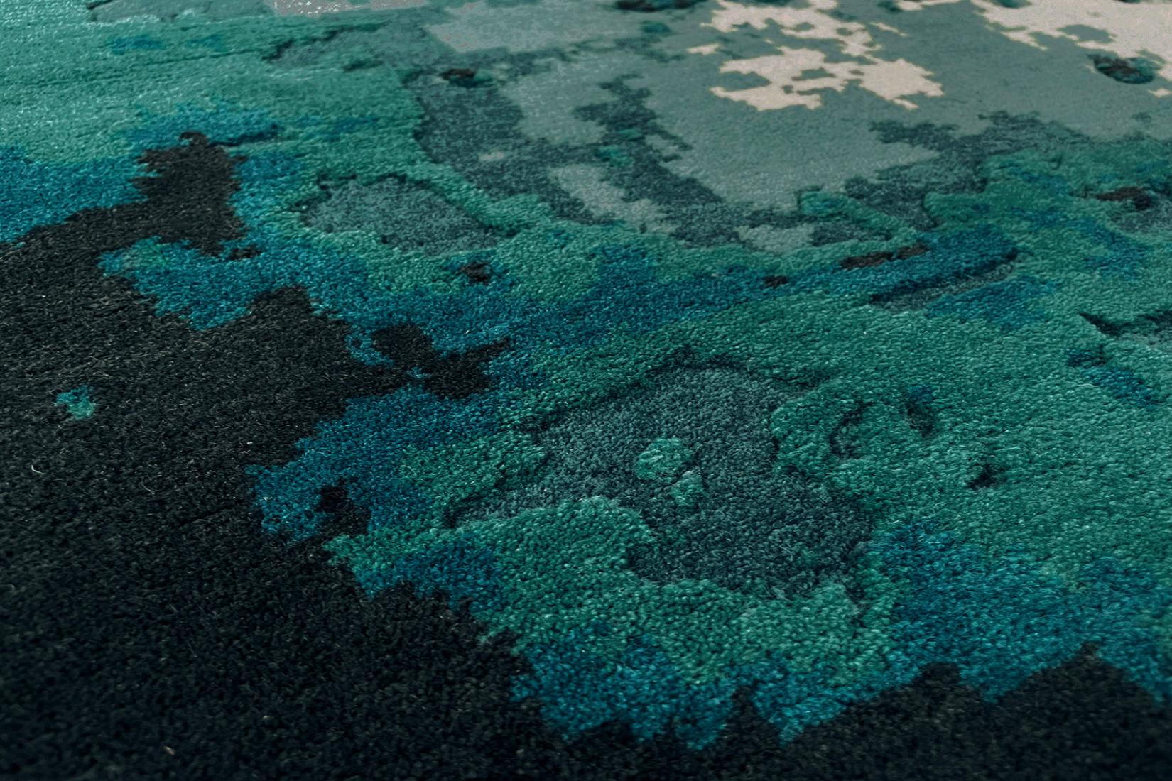Tapis Dip turquoise profond | Taille: 300 x 400 cm
