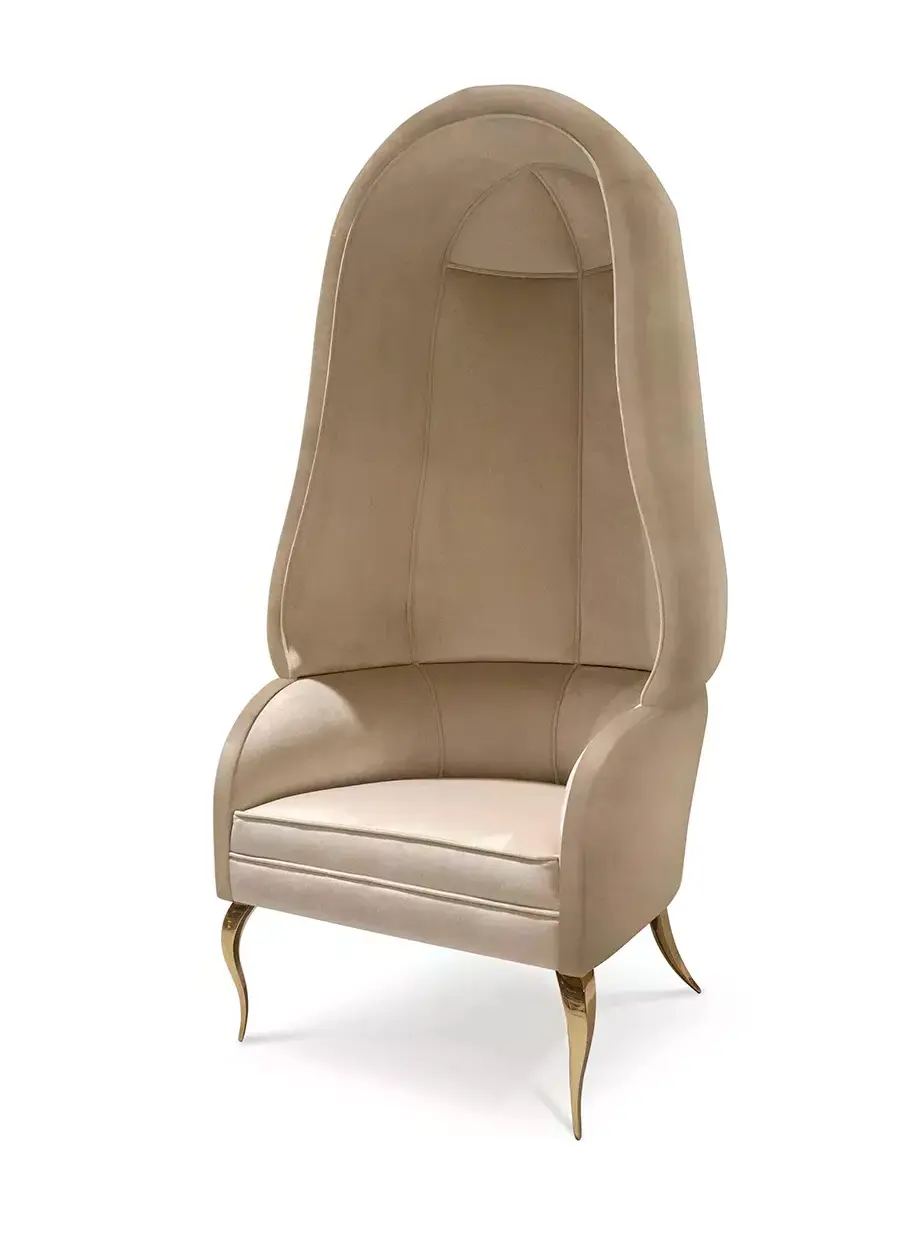 Chaise Drapesse Dossier Tissu