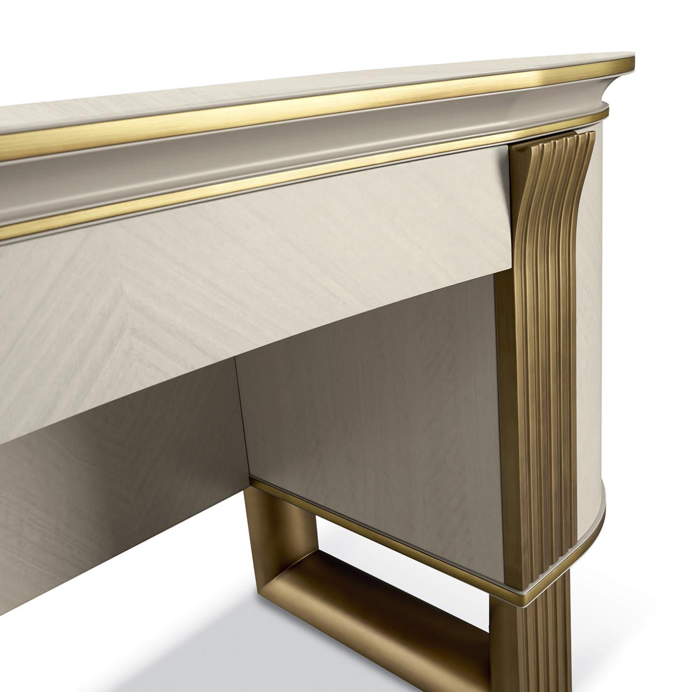 Coiffeuse Blanche / Or Oliver | Configuration: Avec miroir