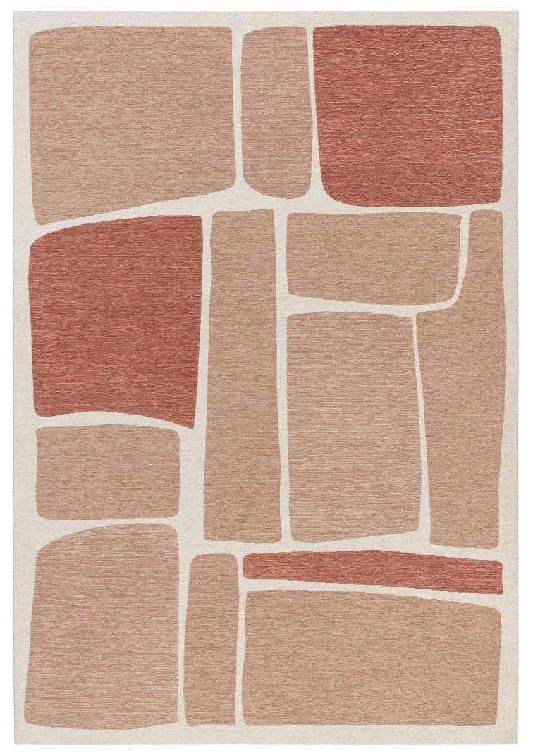 Tapis Moderne Chantilly Pierre Rouille