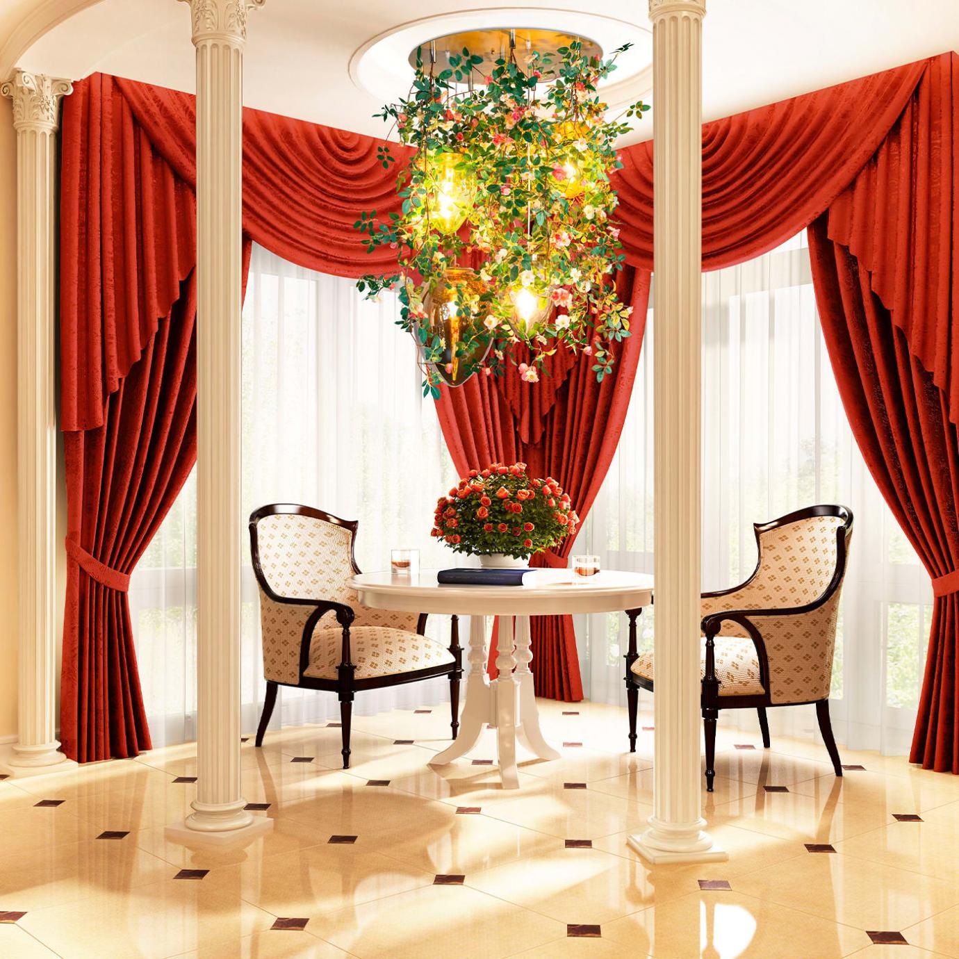 Lustre en cristal Rose
